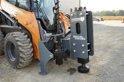 kubota skid steer fence post driver|skid steer post driver attachment.